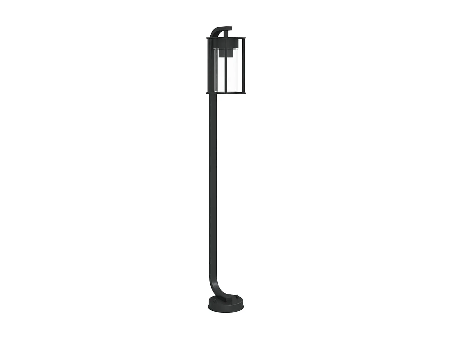 Lámpara de suelo de exterior acero inoxidable negro 100 cm ES422583