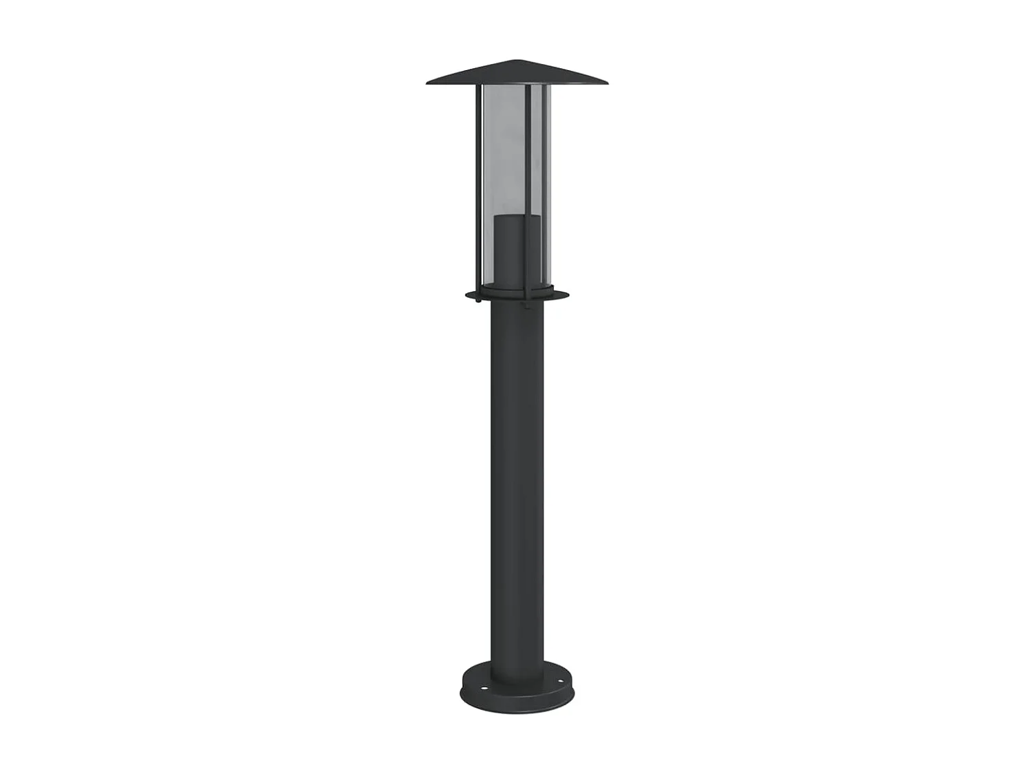 Lampadaires d'extérieur 3 pcs noir 60 cm acier inoxydable FR129033