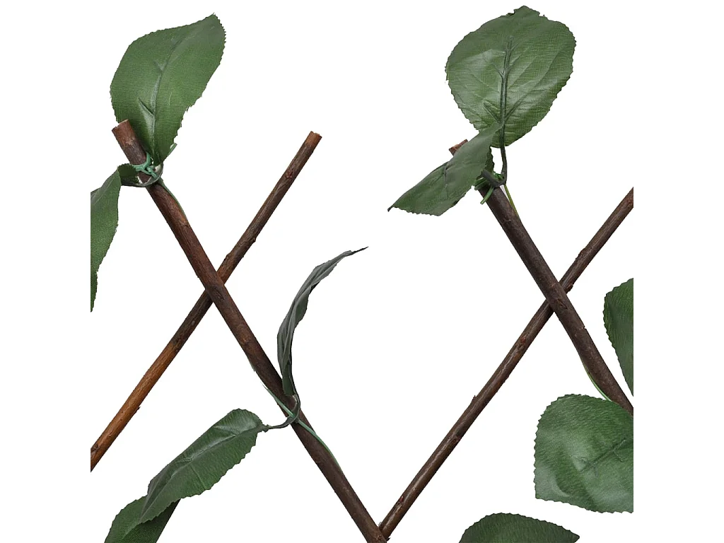 Cercas treliça salgueiro c/ folhas artificiais 5 pcs 180x60cm PT130524