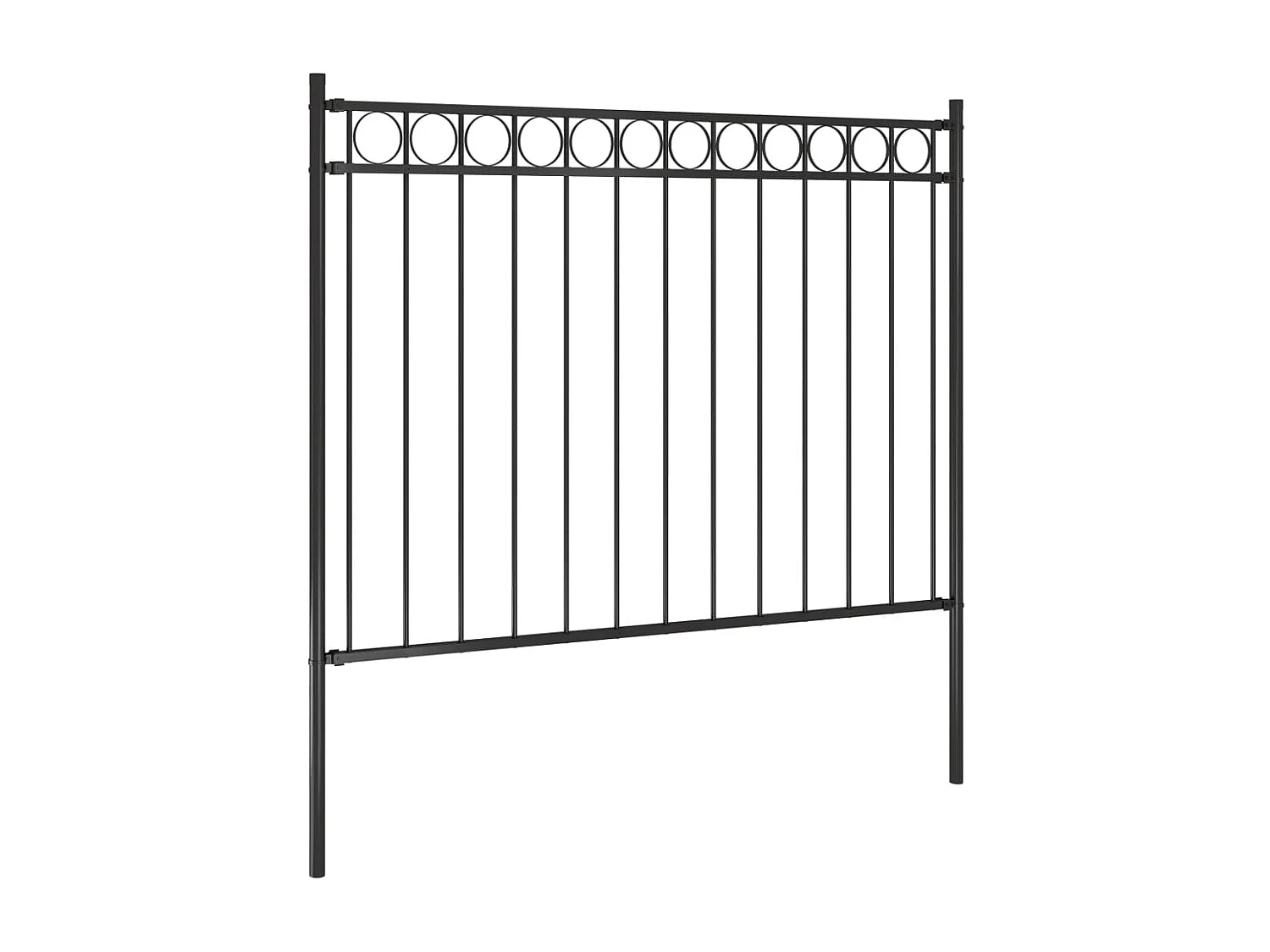 Valla de jardín acero negro 1,7x1 m ES595685