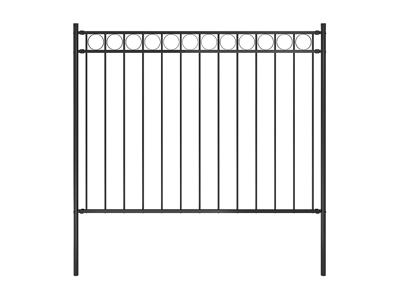 Valla de jardín acero negro 1,7x1 m ES595685