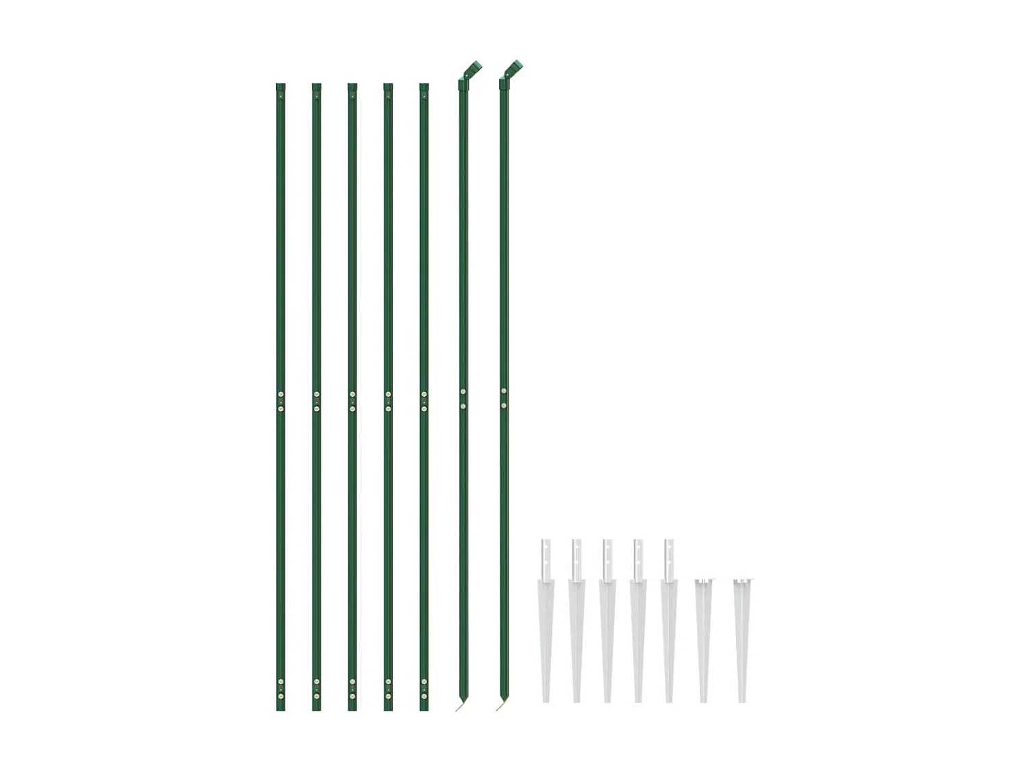 Cerca de alambre con pinchos de anclaje verde 1,4x10 m ES480809