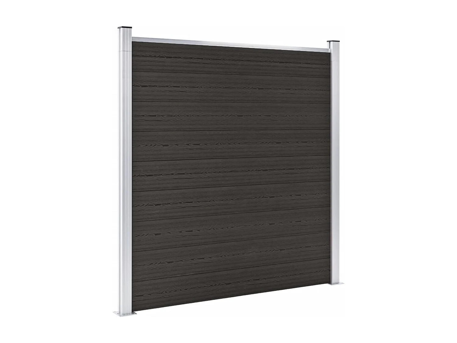 Panneau de clôture WPC 180x186 cm Noir FR515218
