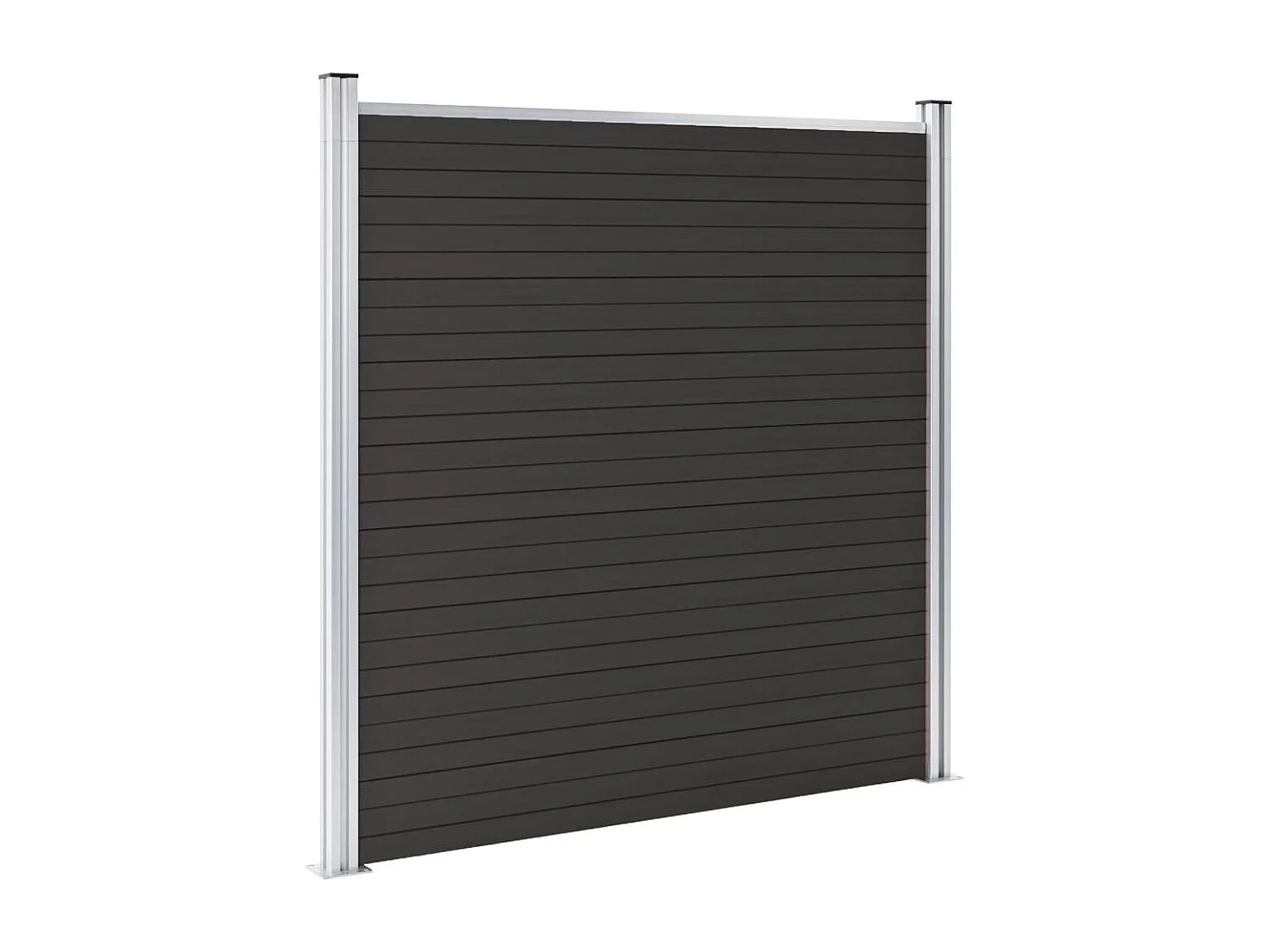 Panneau de clôture WPC 180x186 cm Noir FR515218