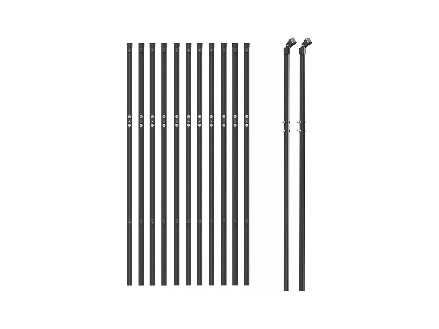 Clôture en treillis métallique anthracite 1x25m acier galvanisé FR793725