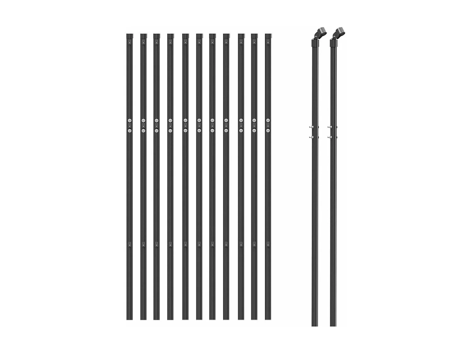 Clôture en treillis métallique anthracite 1x25m acier galvanisé FR793725