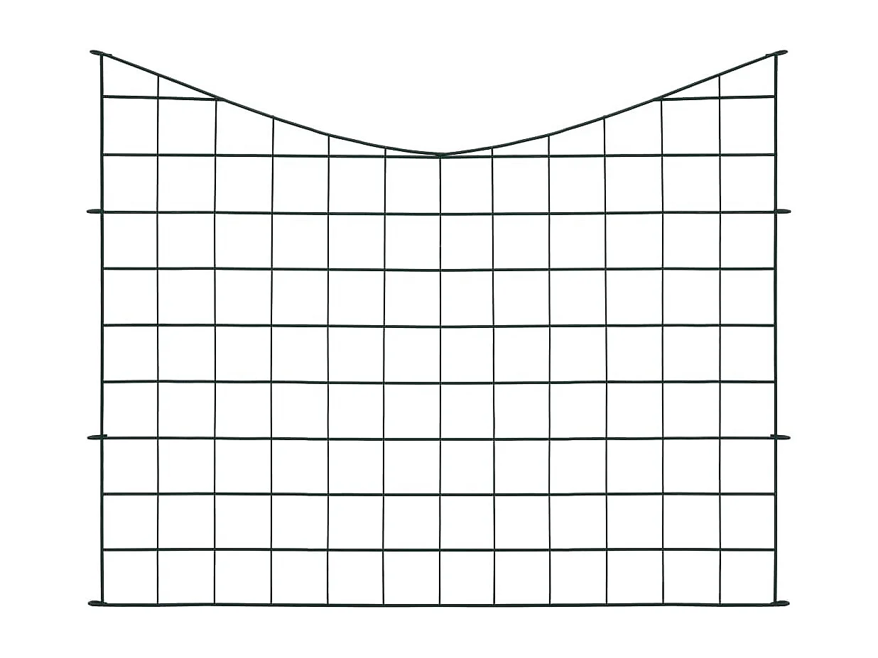 Ensemble de clôture de jardin voûtée plus basse 77,5x64 cm vert FR921201