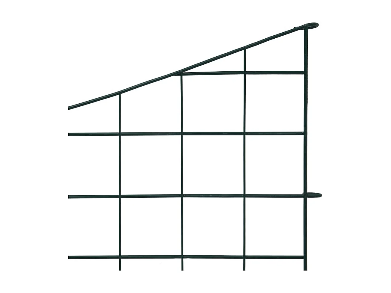 Ensemble de clôture de jardin voûtée plus basse 77,5x64 cm vert FR921201