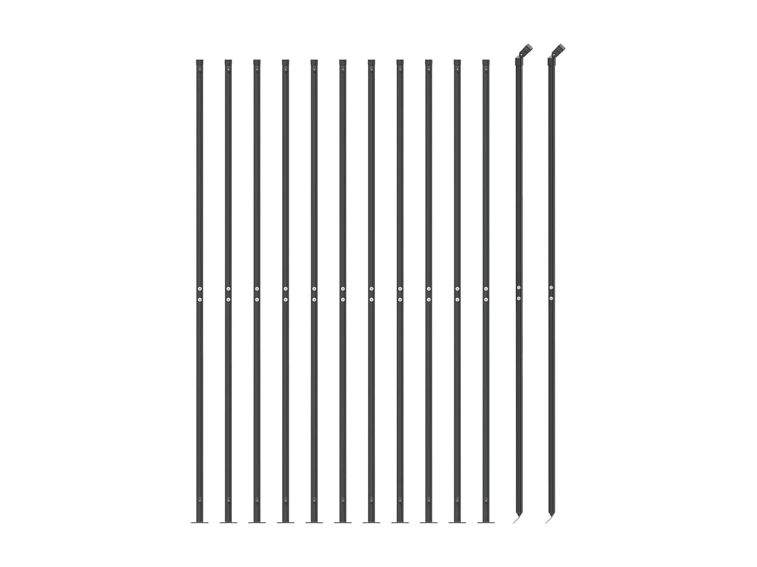 Draadgaashek met flens 2,2x25 m antracietkleurig BE409174