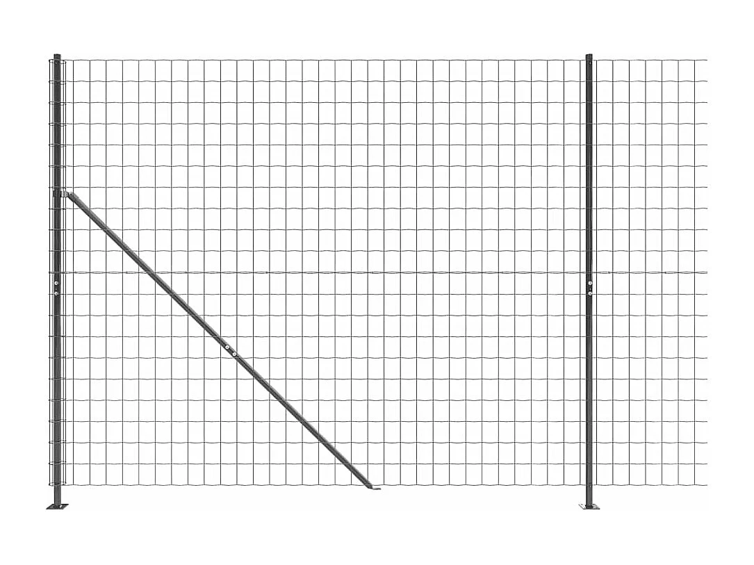 Draadgaashek met flens 2,2x25 m antracietkleurig BE409174