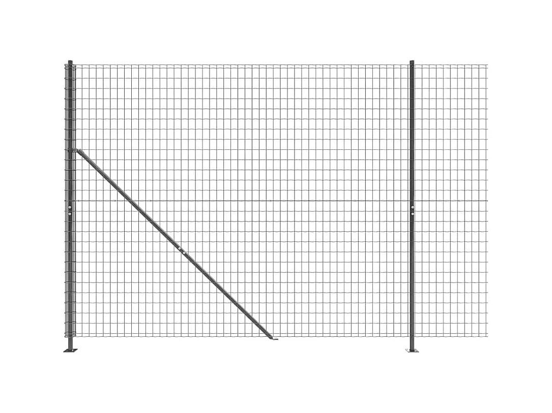 Draadgaashek met flens 1,4x10 m antracietkleurig BE592467