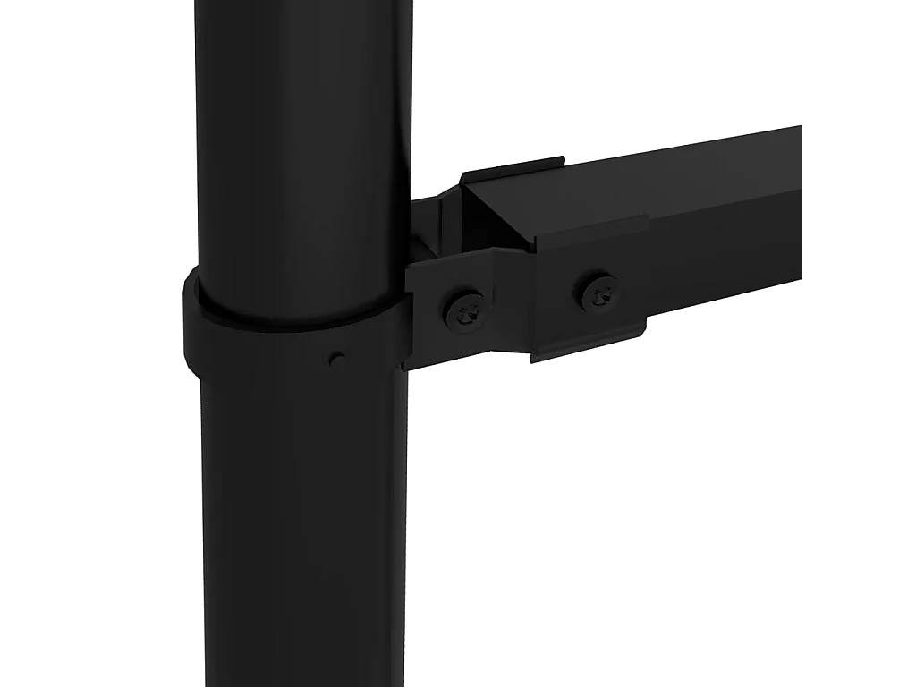 Clôture de jardin avec dessus en lance Acier 1,7 m Noir FR209176