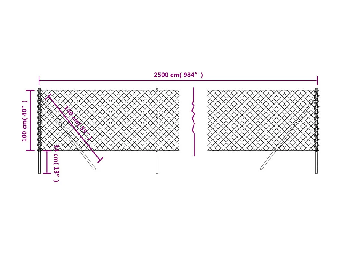 Cerca de alambre verde 1x25 m ES454608