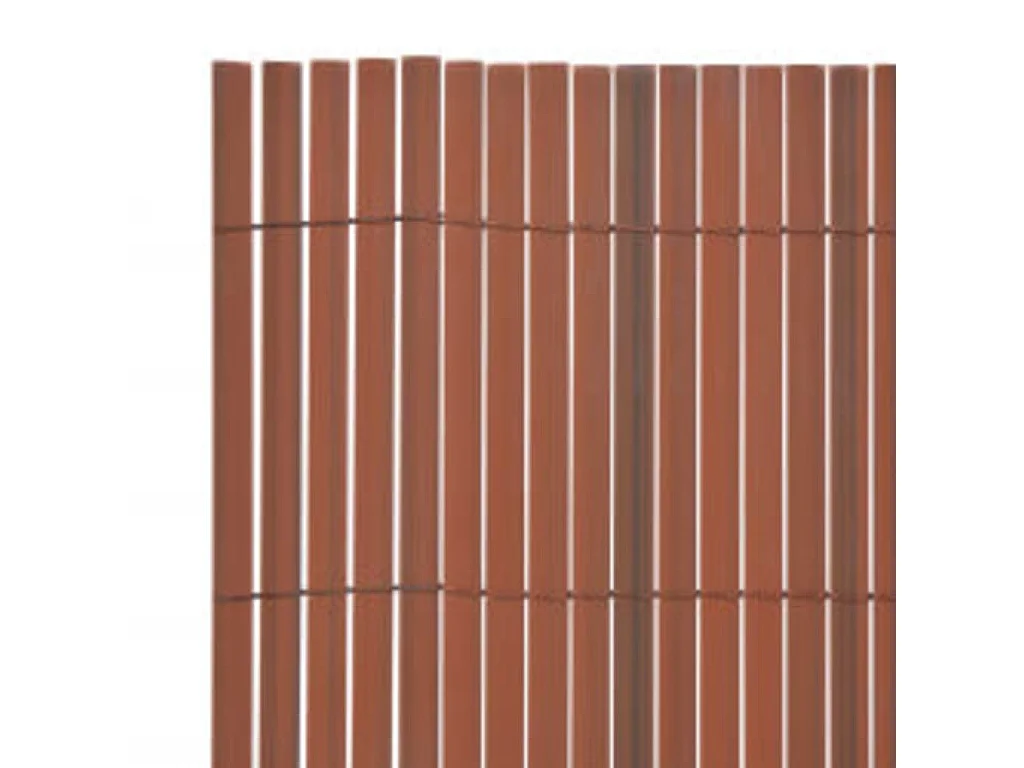 Clôture de jardin double face 110x300 cm Marron FR361407
