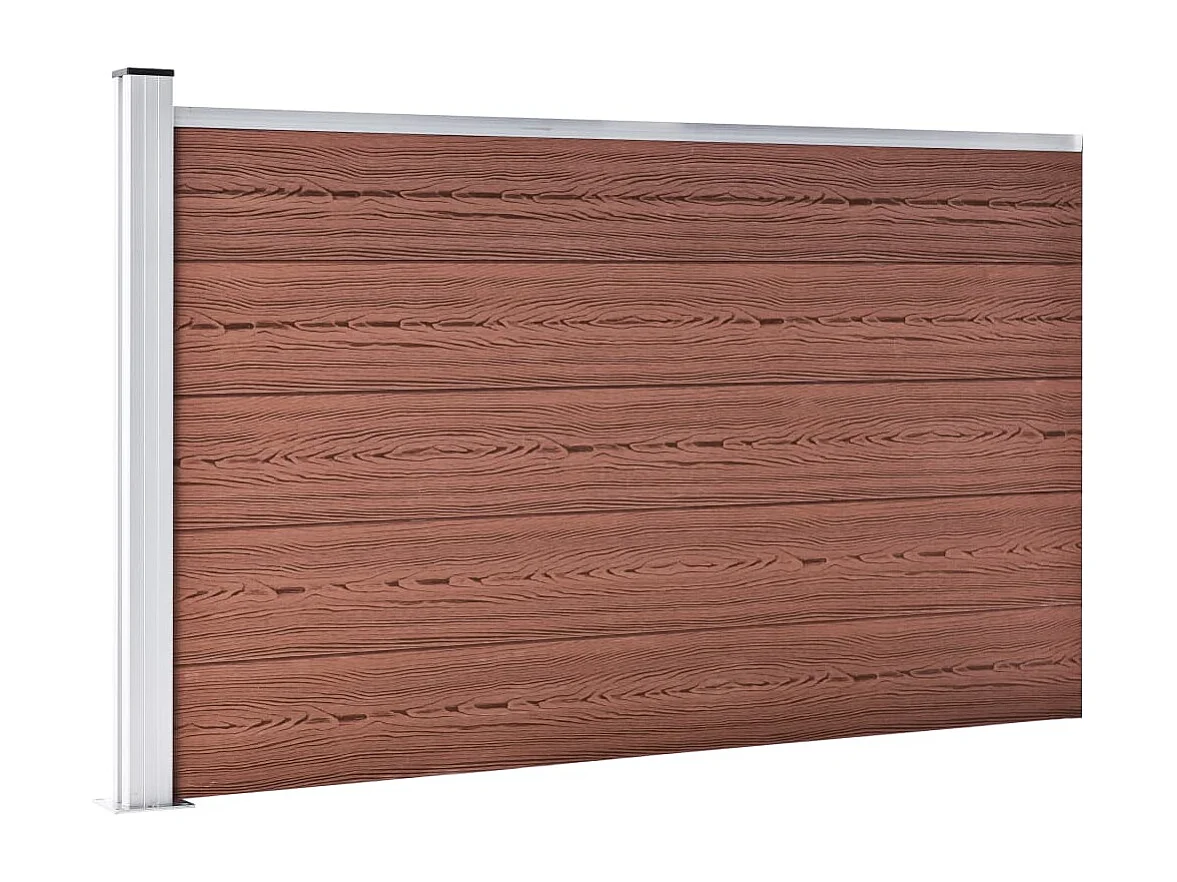 Painel de vedação para jardim 175x105 cm WPC castanho PT130294