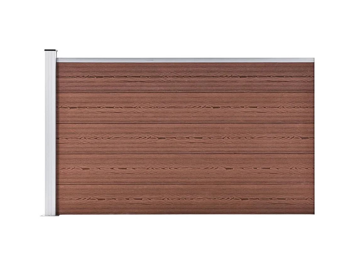 Clôture de jardin WPC 175x105 cm Marron FR904170