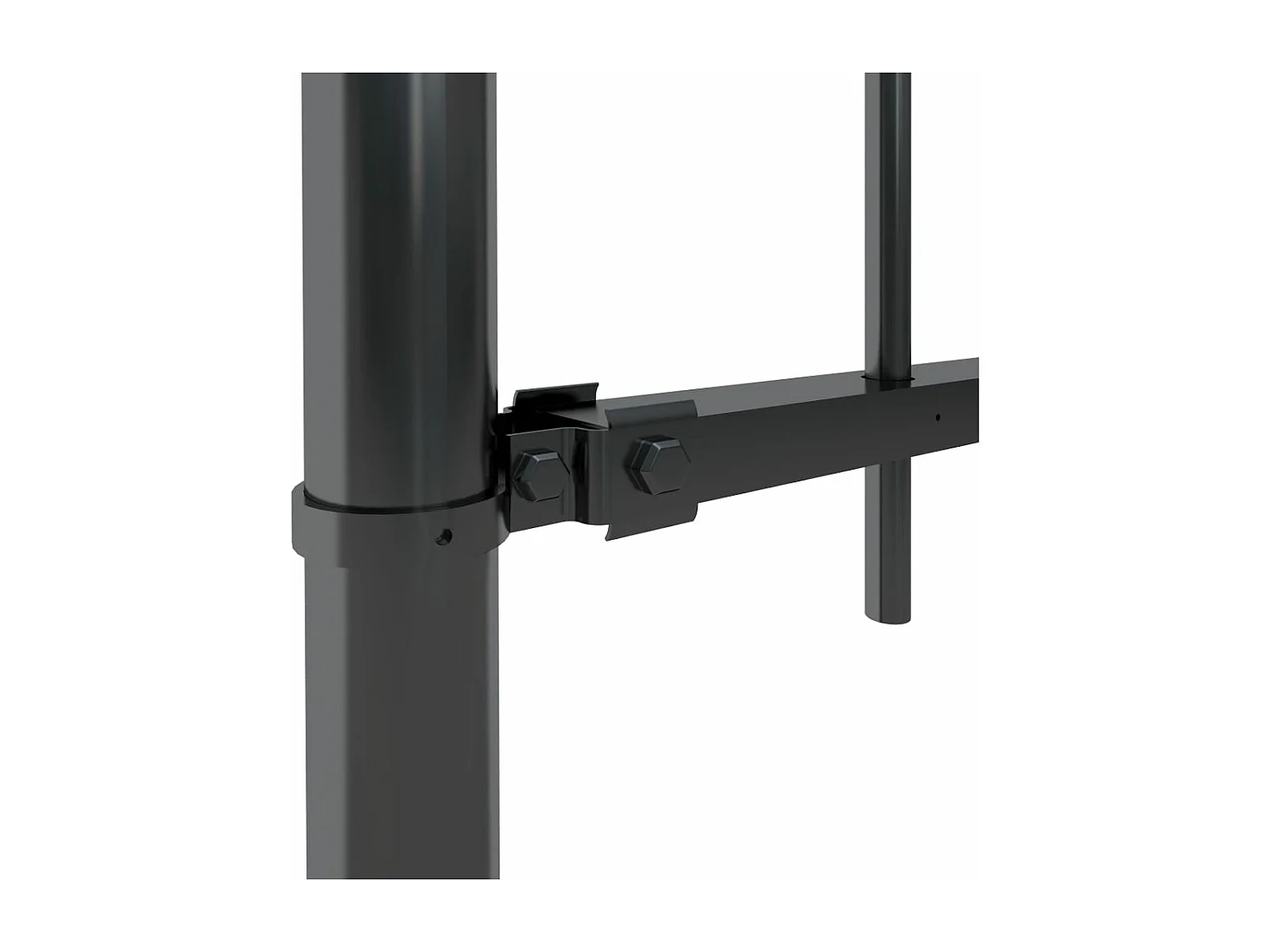 Clôture de jardin avec dessus en lance Acier 1,7 x 1,5 m Noir FR166908