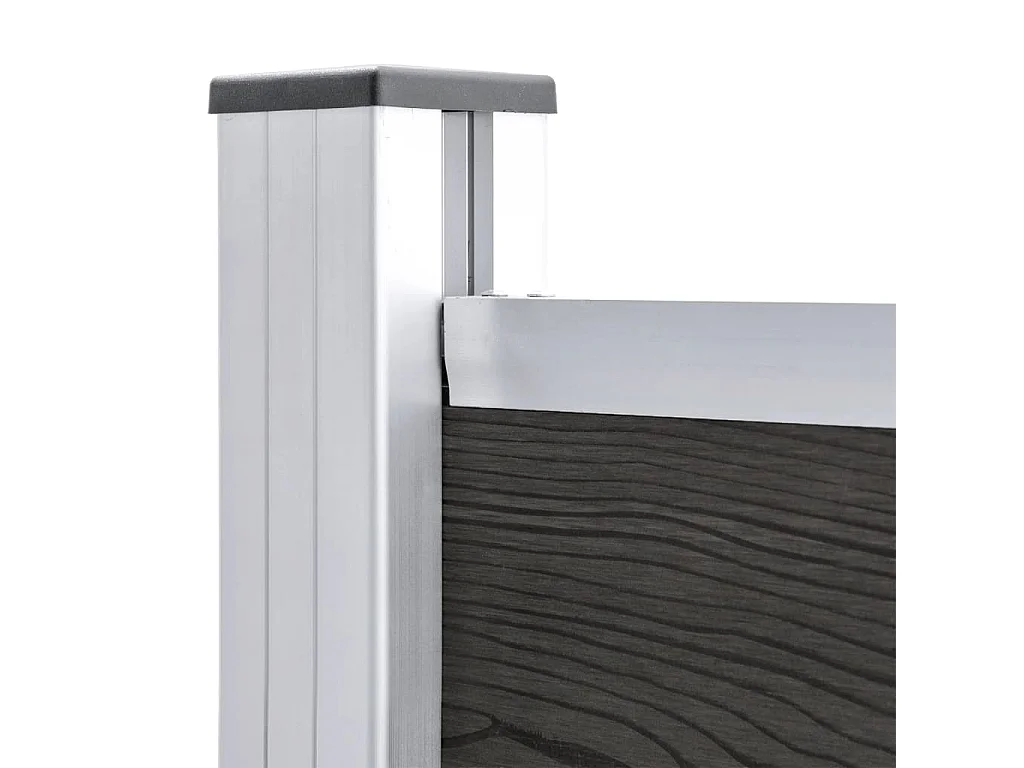 Panneau de clôture WPC 95x186 cm Gris FR488598
