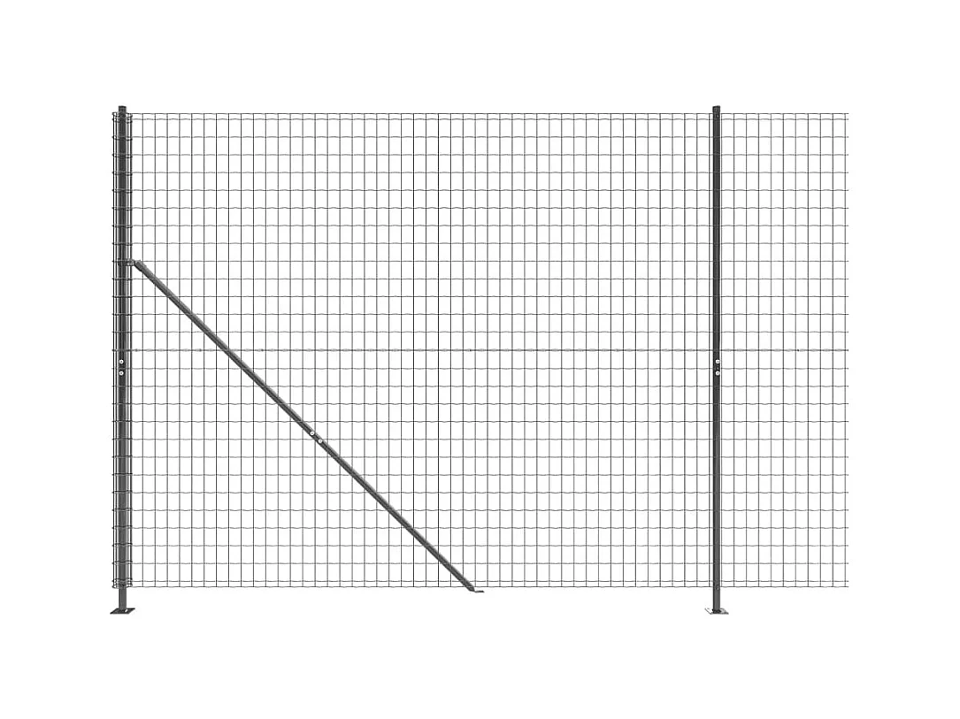Draadgaashek met flens 1,6x25 m antracietkleurig BE630490