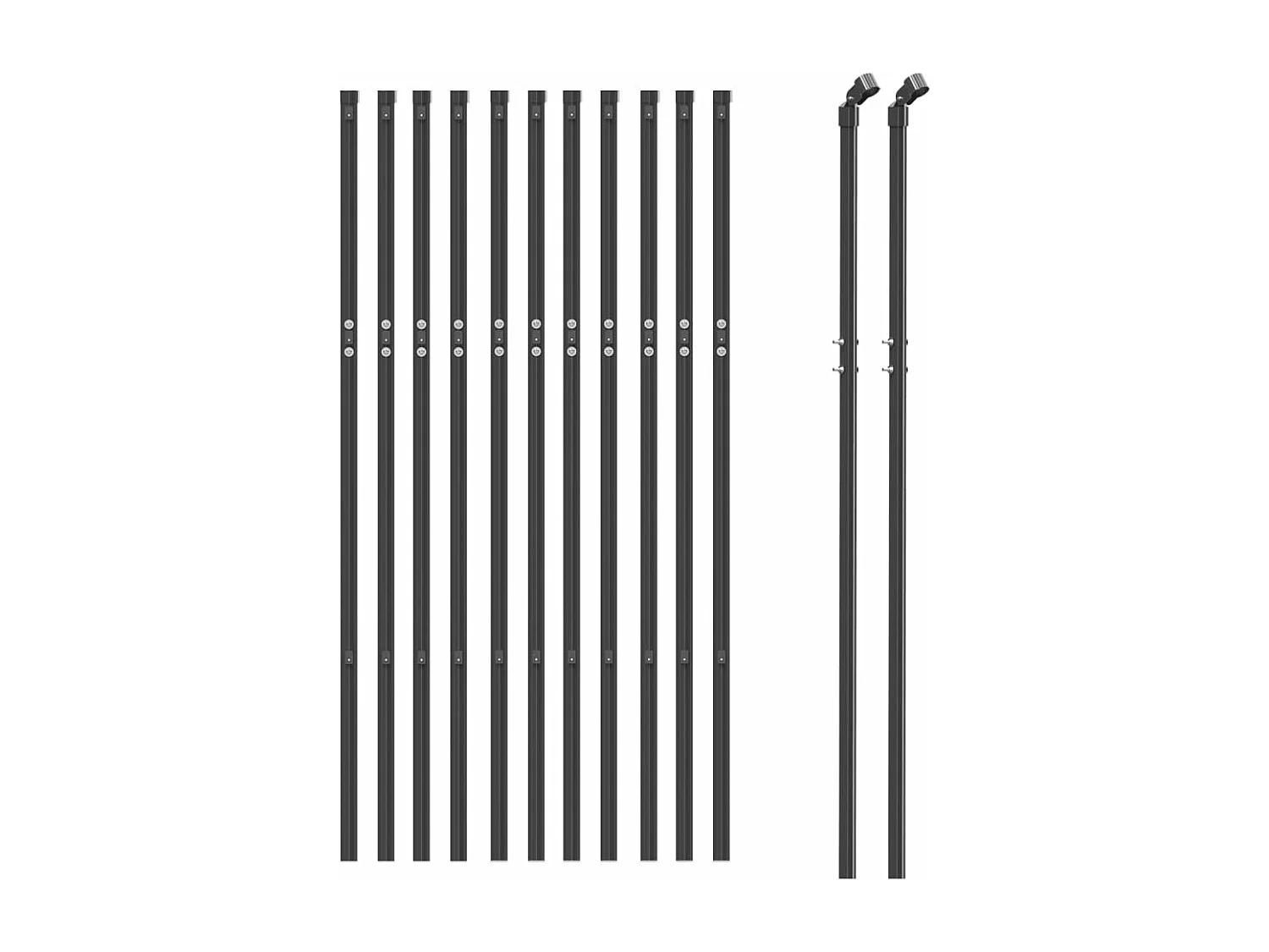 Clôture en treillis métallique anthracite 0,8x25 m FR875751