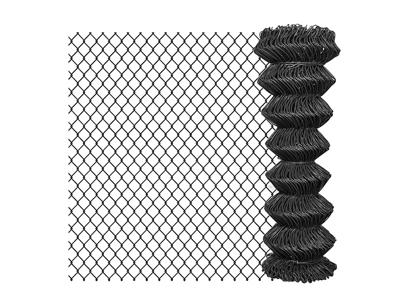 Valla de tela metálica acero gris 25x1,25 m ES956061