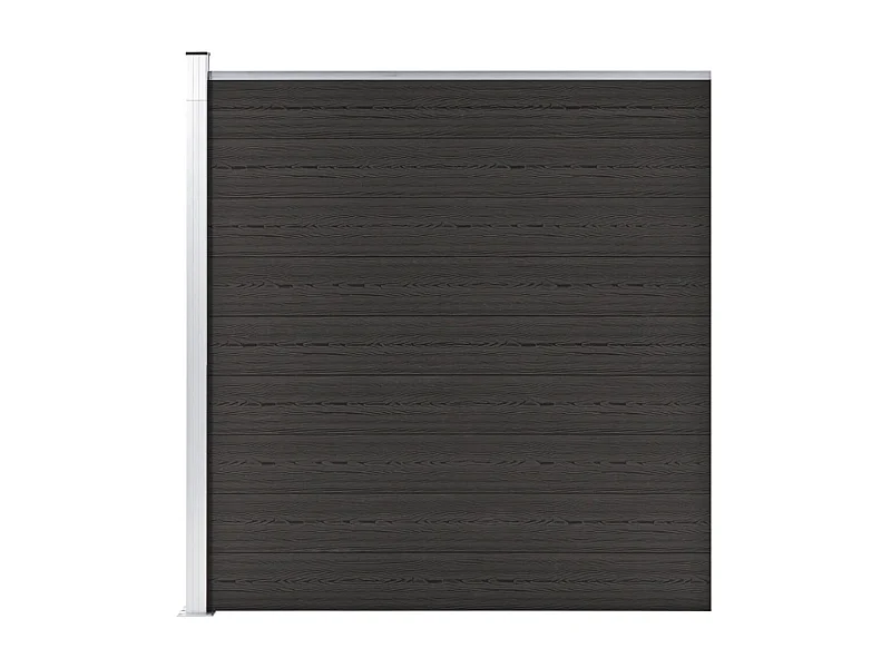 Panel de valla WPC negro 175x186 cm ES623972
