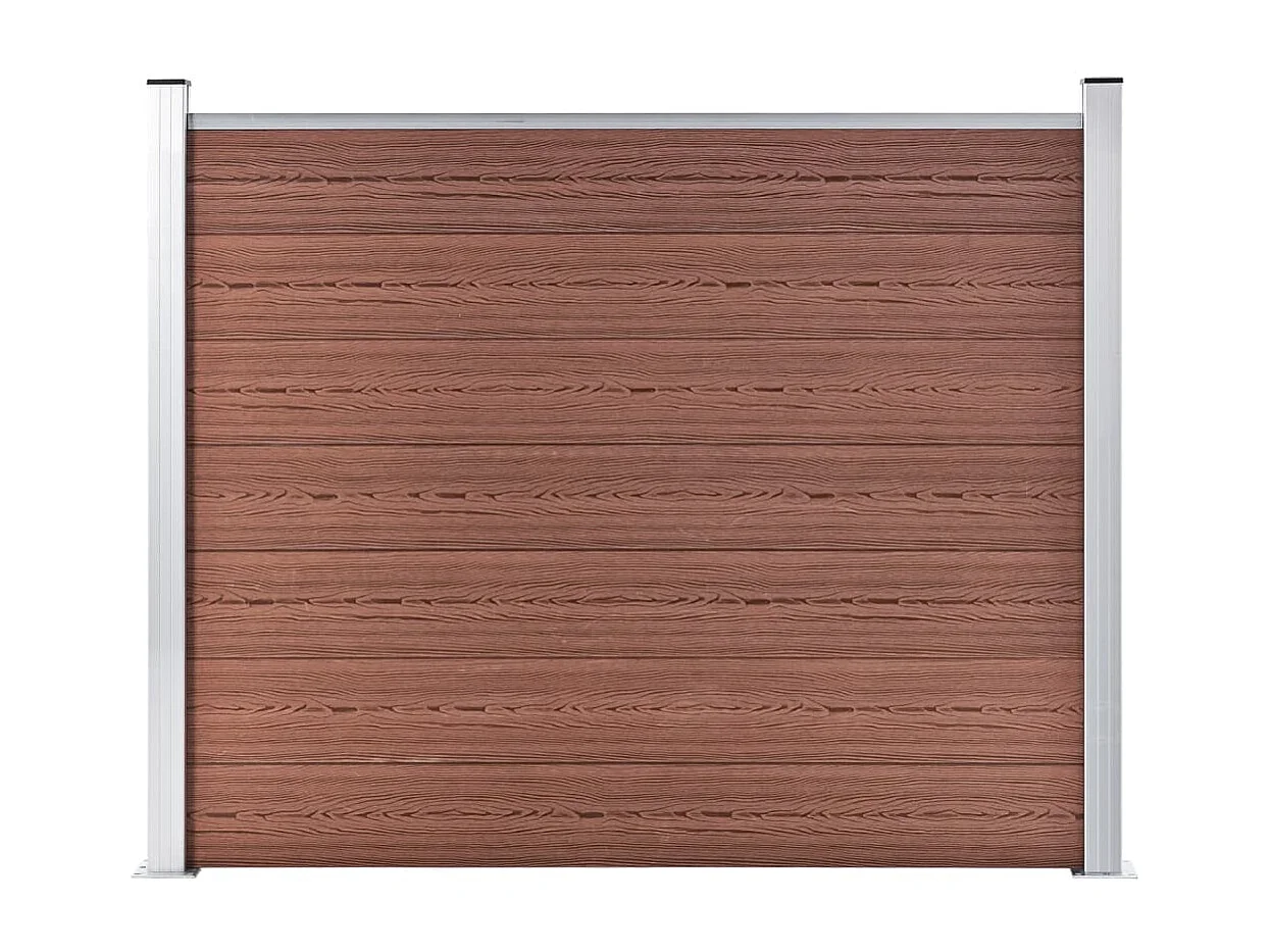 Panneau de clôture WPC 180x146 cm Marron FR173110