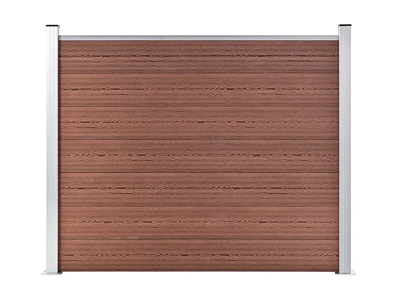 Panneau de clôture WPC 180x146 cm Marron FR173110