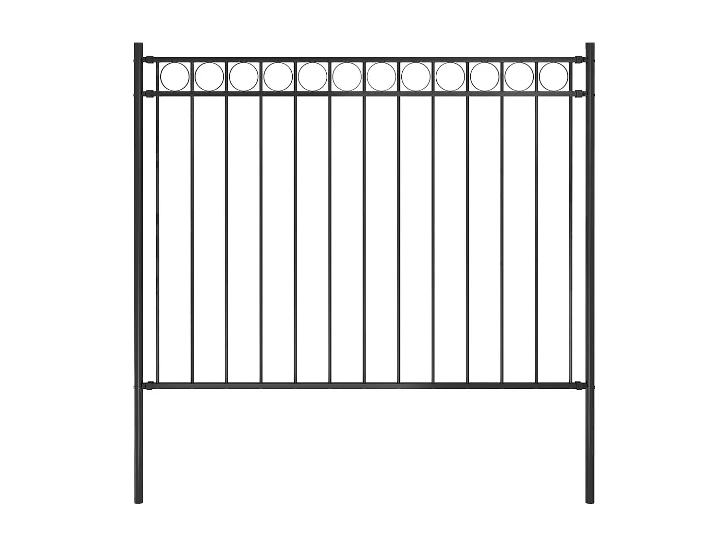 Tuinhek 1,7x1,2 m staal zwart BE638029