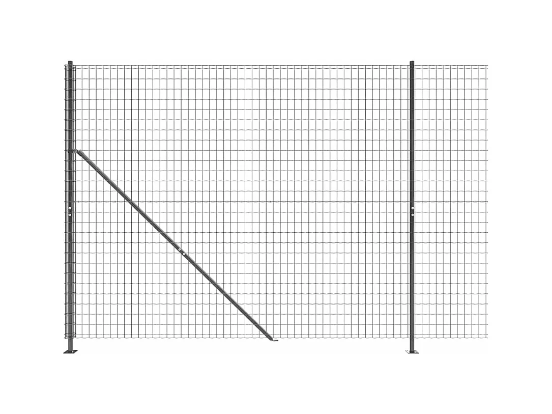 Draadgaashek met flens 2,2x10 m antracietkleurig BE354714