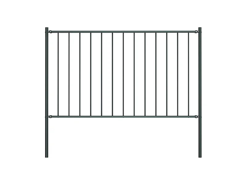 Painel vedação c/ postes aço revestido a pó 1,7x0,75m antracite PT911074