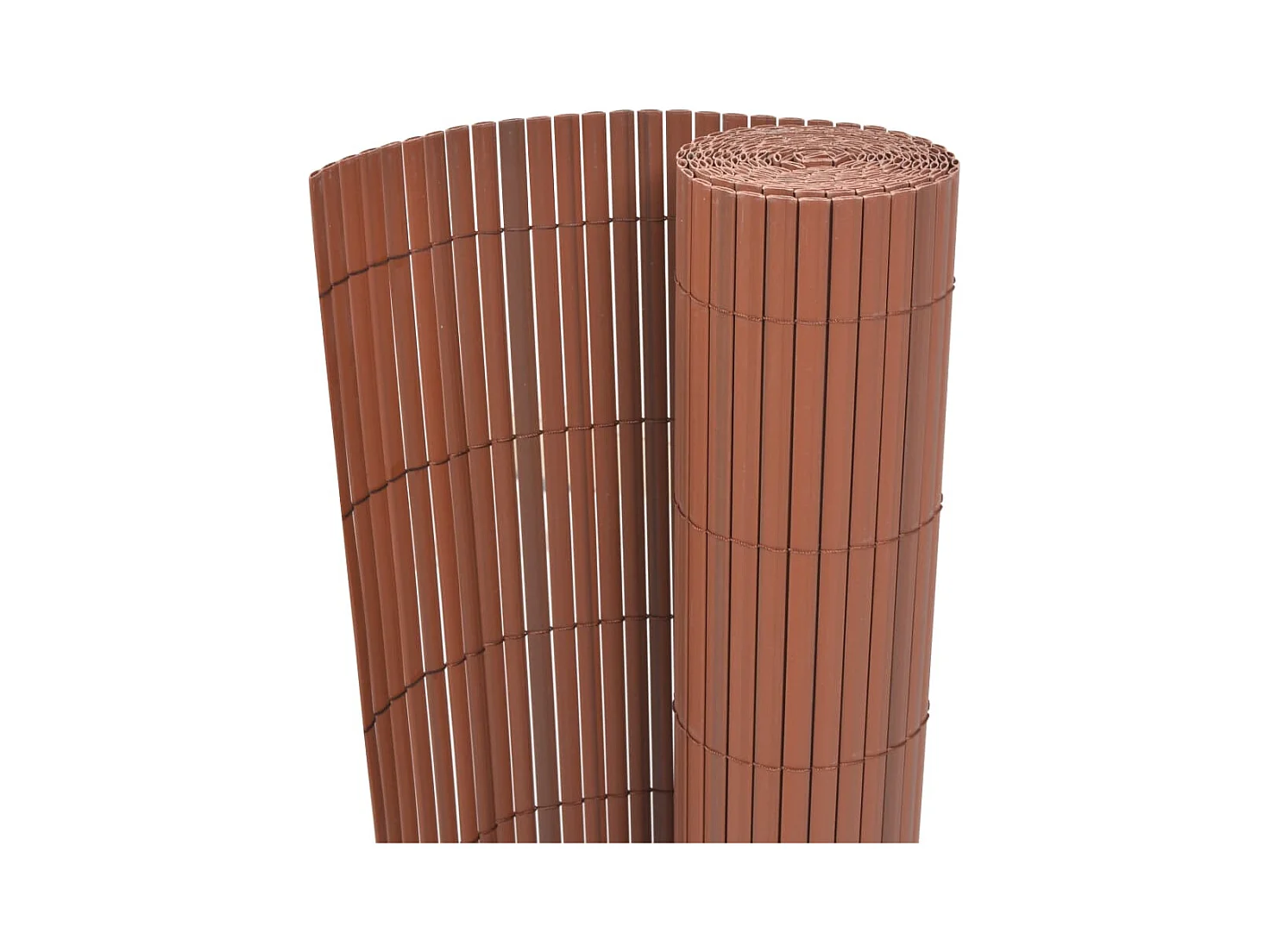 Clôture de jardin Double face PVC 90 x 500 cm Marron FR109492