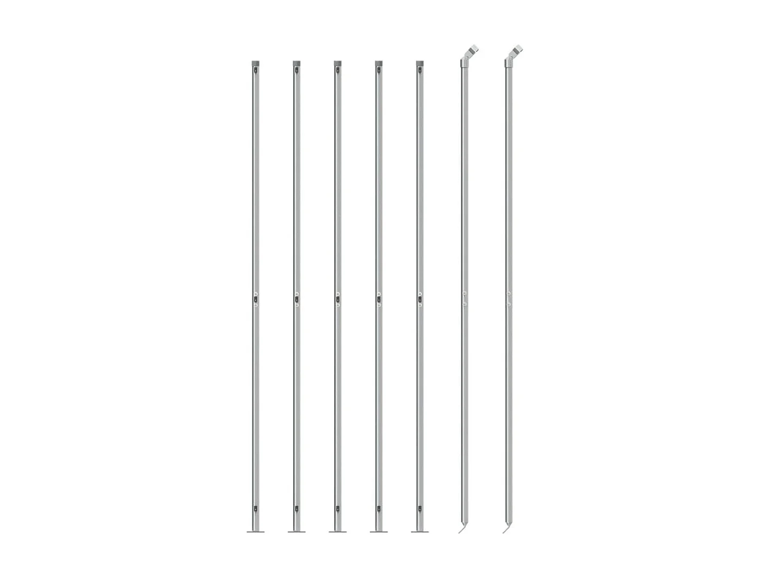 Clôture en mailles de chaîne avec bride argenté 2,2x10 m FR318602