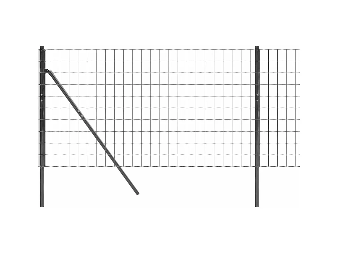 Draadgaashek 1x25 m gegalvaniseerd staal antracietkleur BE183424
