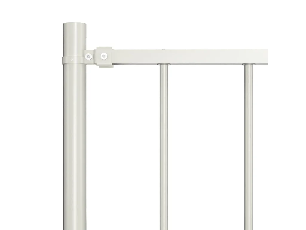 Panneau clôture et poteaux acier enduit de poudre 1,7x1 m blanc FR609960