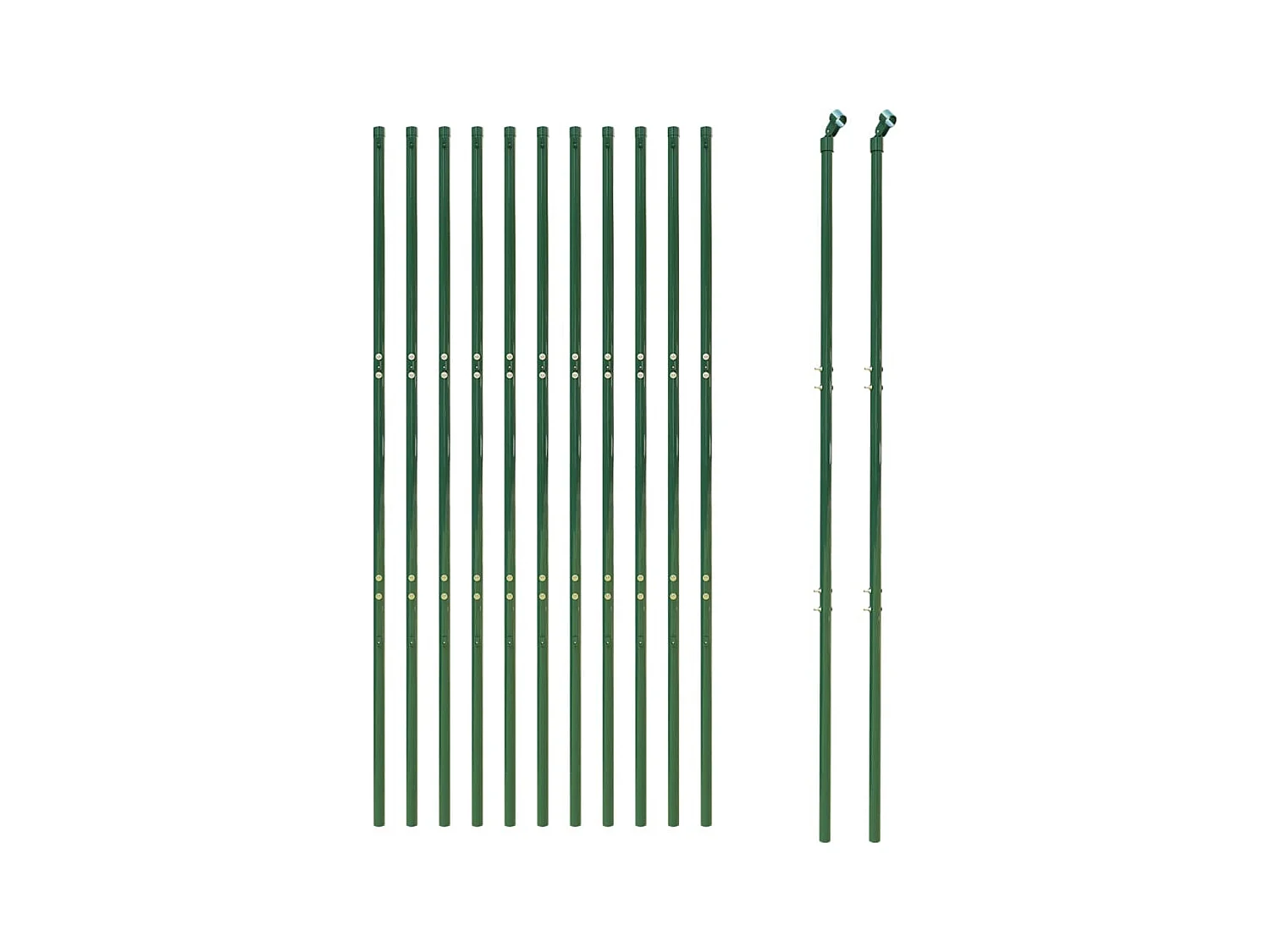 Clôture en treillis métallique vert 1,6x25 m acier galvanisé FR583488