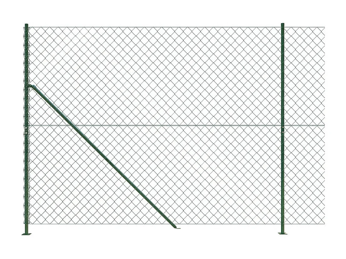 Cerca de alambre con brida verde 1,6x10 m ES138361
