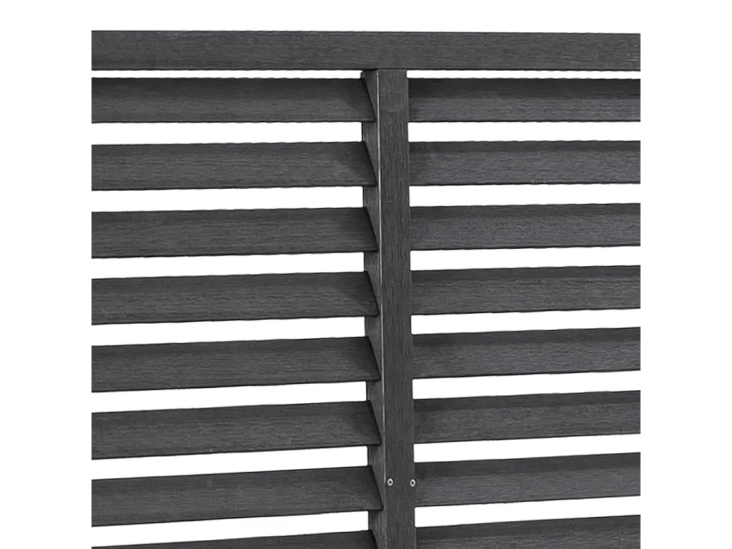 Painel de vedação estilo veneziana WPC 180x180 cm cinzento PT385170