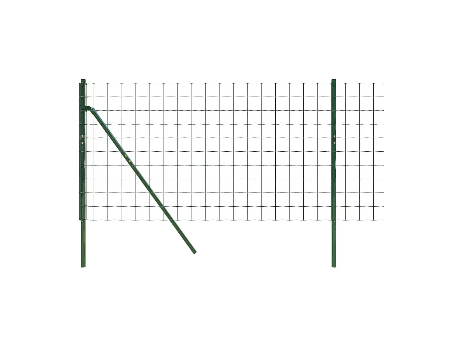 Clôture en treillis métallique vert 0,8x10 m acier galvanisé FR857477