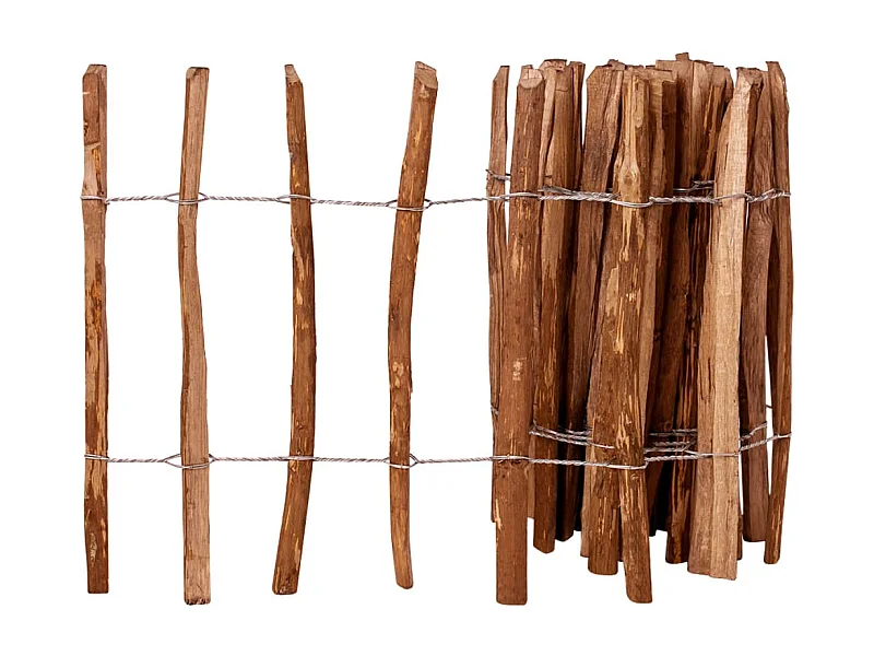 Cerca de estacas em madeira de aveleira 60x500 cm PT654477