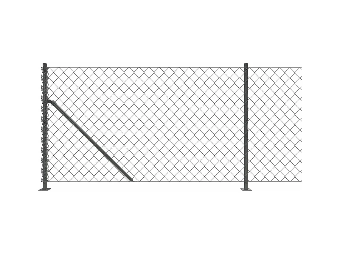 Cerca de alambre con brida gris antracita 1,1x10 m ES316728