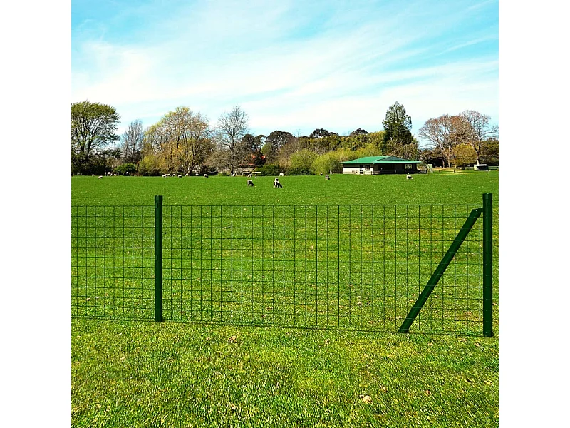 Clôture Euro Acier 25 x 1,2 m Vert FR112424