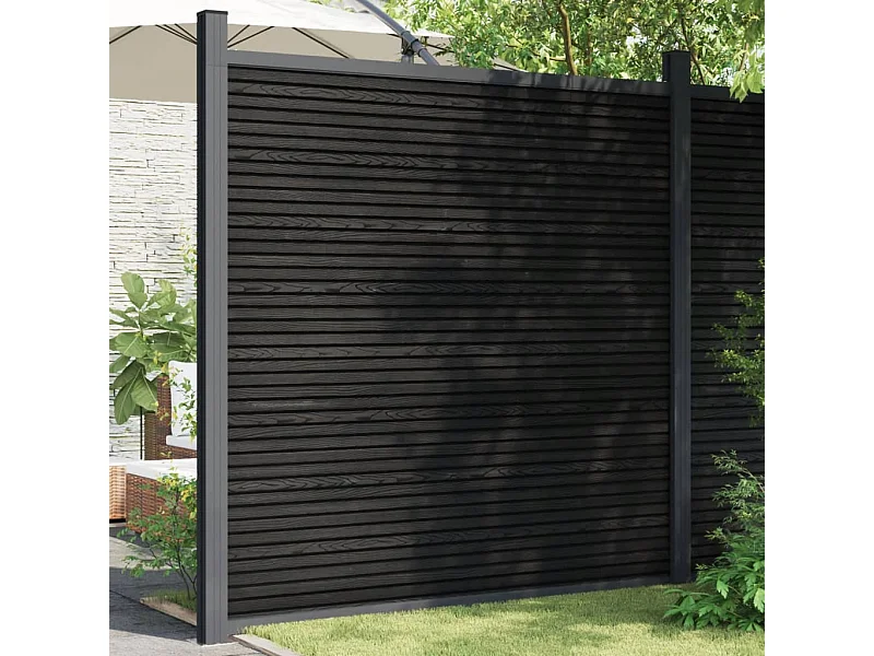 Painel de vedação WPC 173x186 cm cinza PT412554