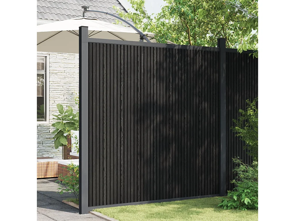 Schuttingpaneel 173x186 cm HKC grijs BE943611