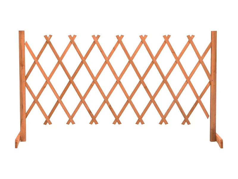 Valla de jardín enrejada madera maciza abeto naranja 150x80 cm ES359493