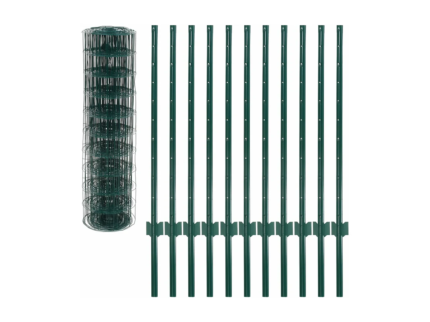 Clôture Euro Acier 20x1 m Vert FR125795