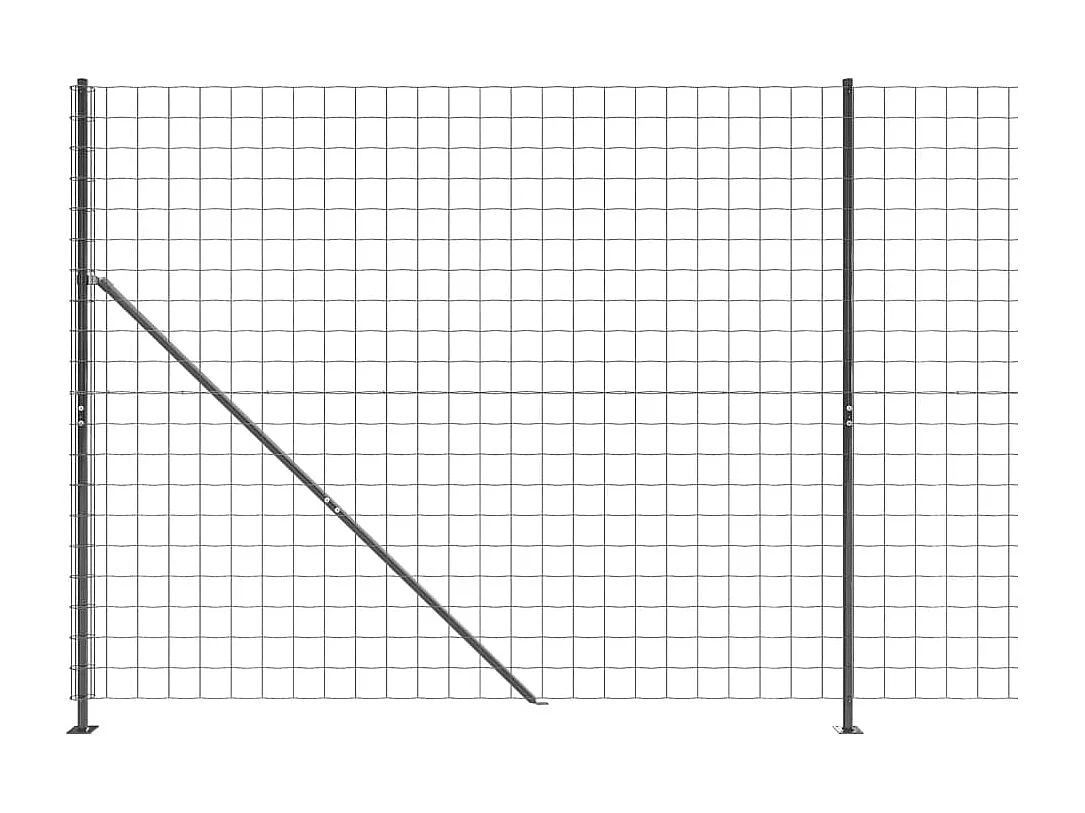 Draadgaashek met flens 1,6x25 m antracietkleurig BE199618