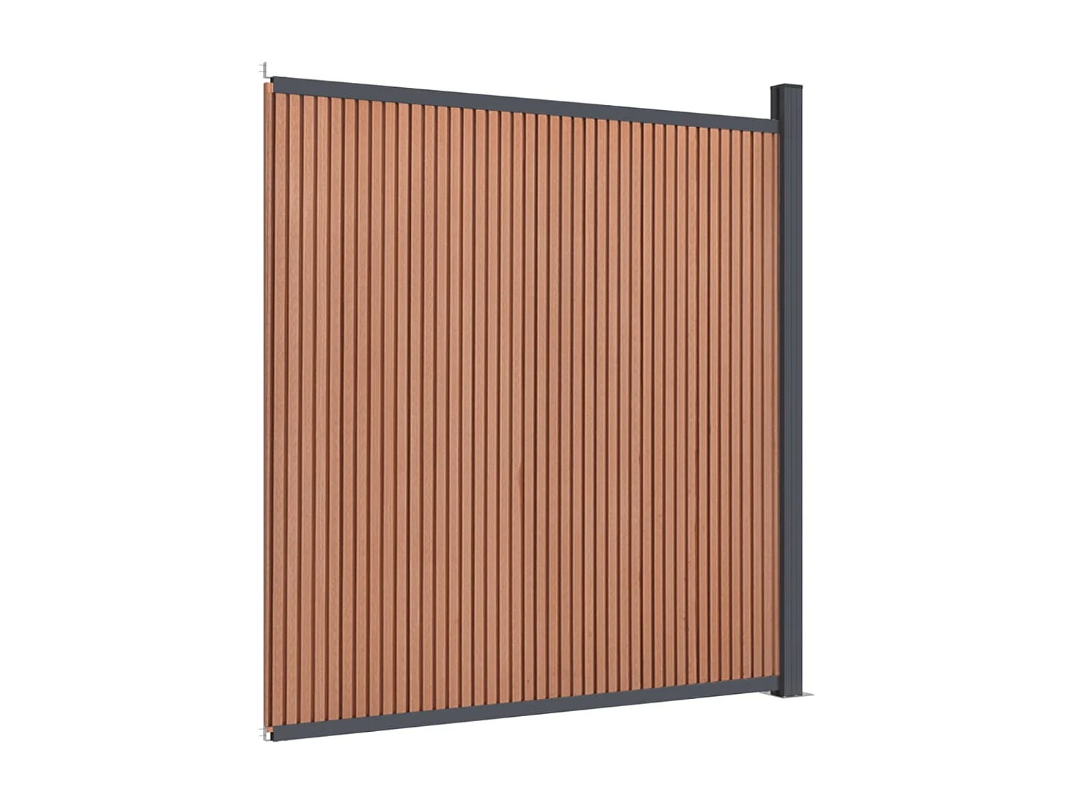 Panel de valla WPC marrón 173x186 cm ES770828