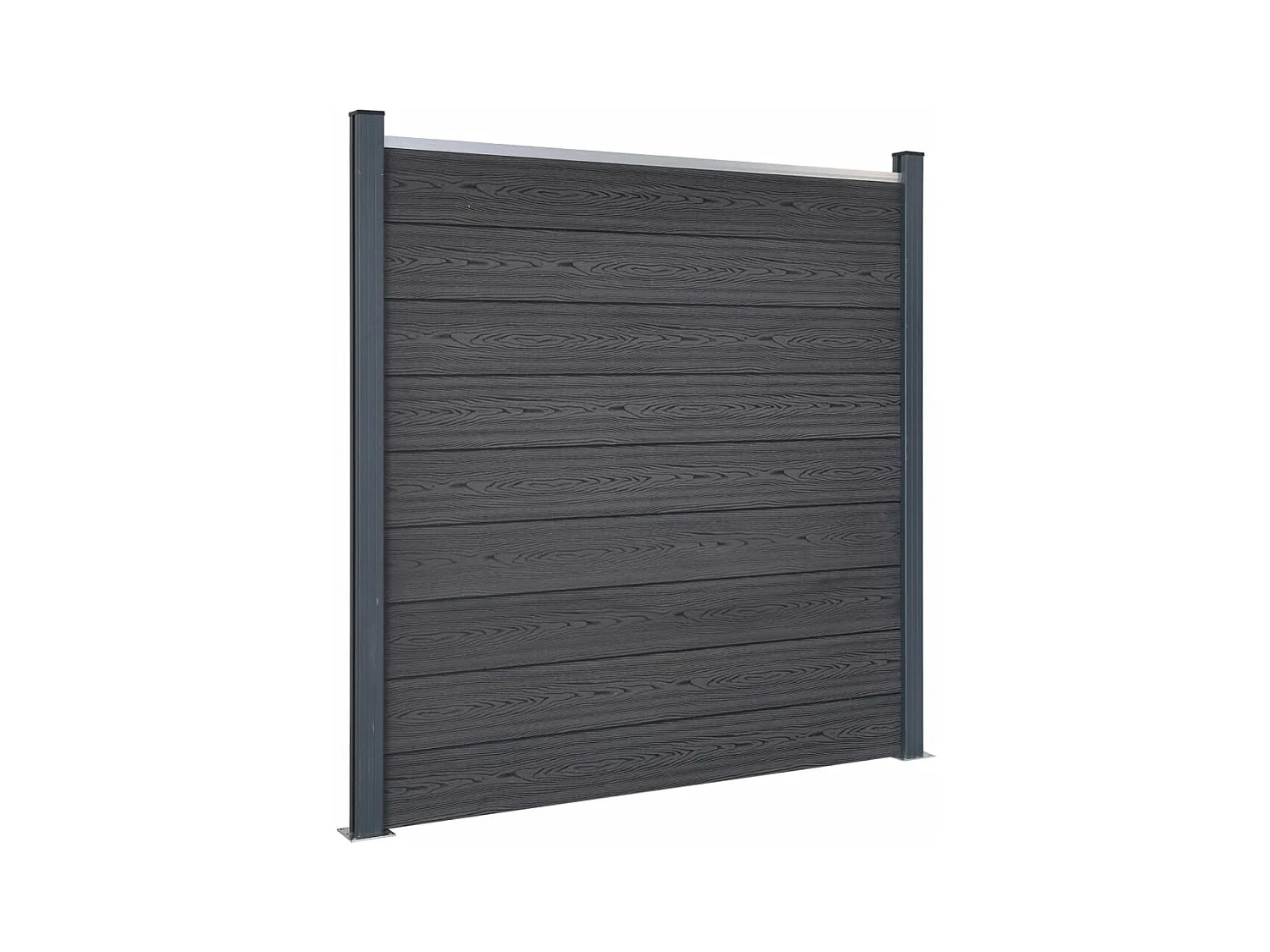 Conjunto de painéis de vedação 180x186 cm WPC cinzento PT703891