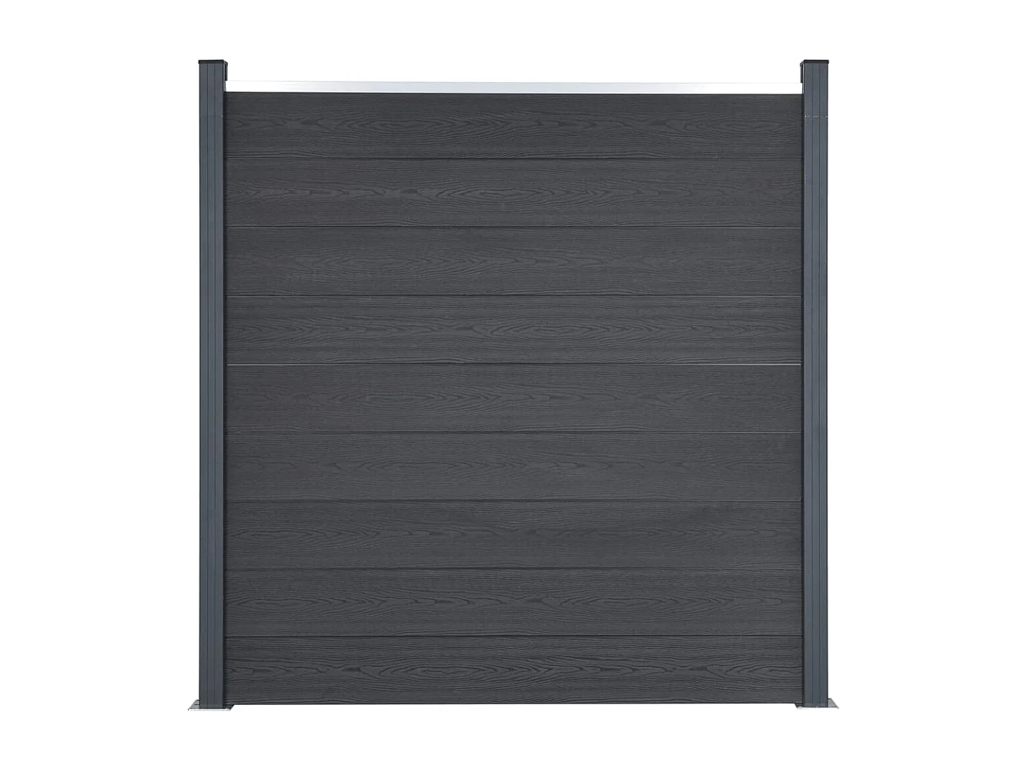 Conjunto de painéis de vedação 180x186 cm WPC cinzento PT703891